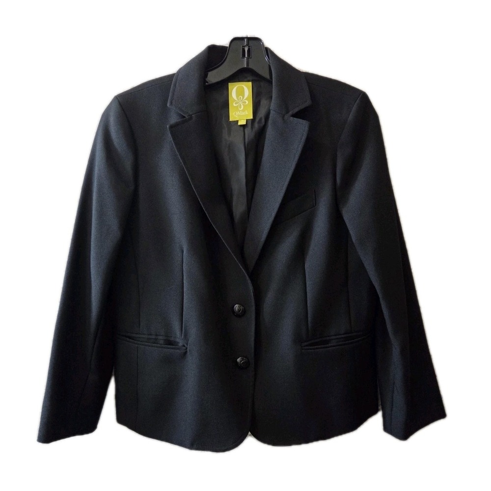 Q Mack Women's Black Blazer Jacket Size 10 Classic Tailored Career